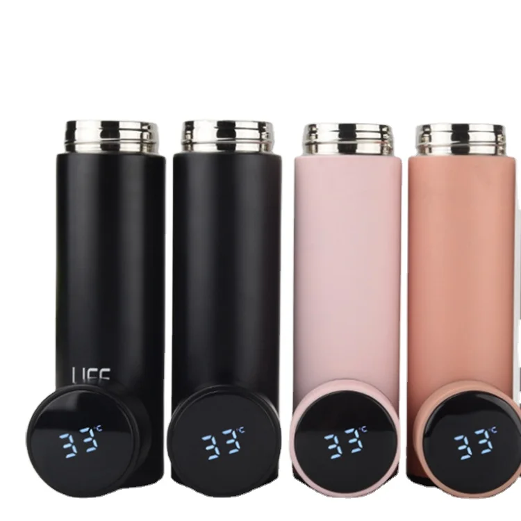 

500Ml Double Wall Sus 304 Intelligent Luxury Temperature Led Smart Water Bottle