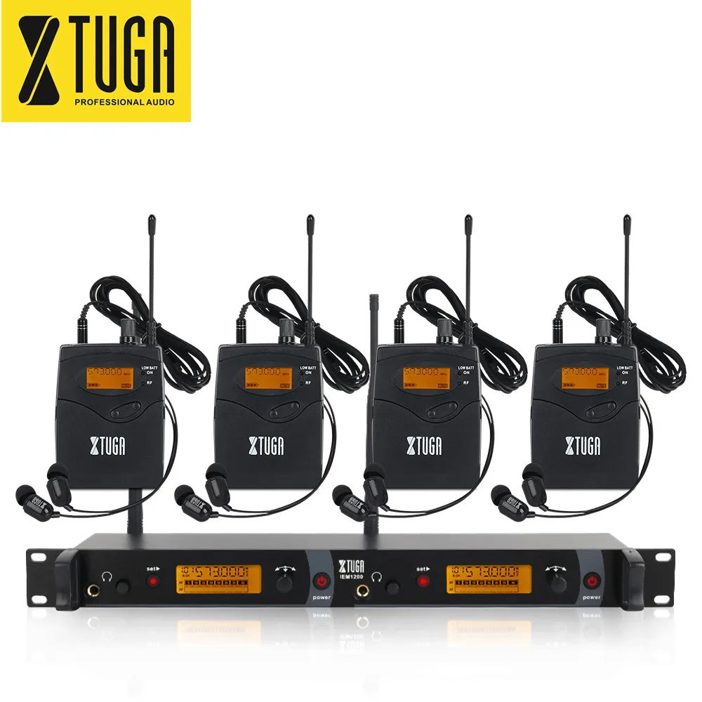 

Custom logo uhf in ear monitors system dual channel for stage