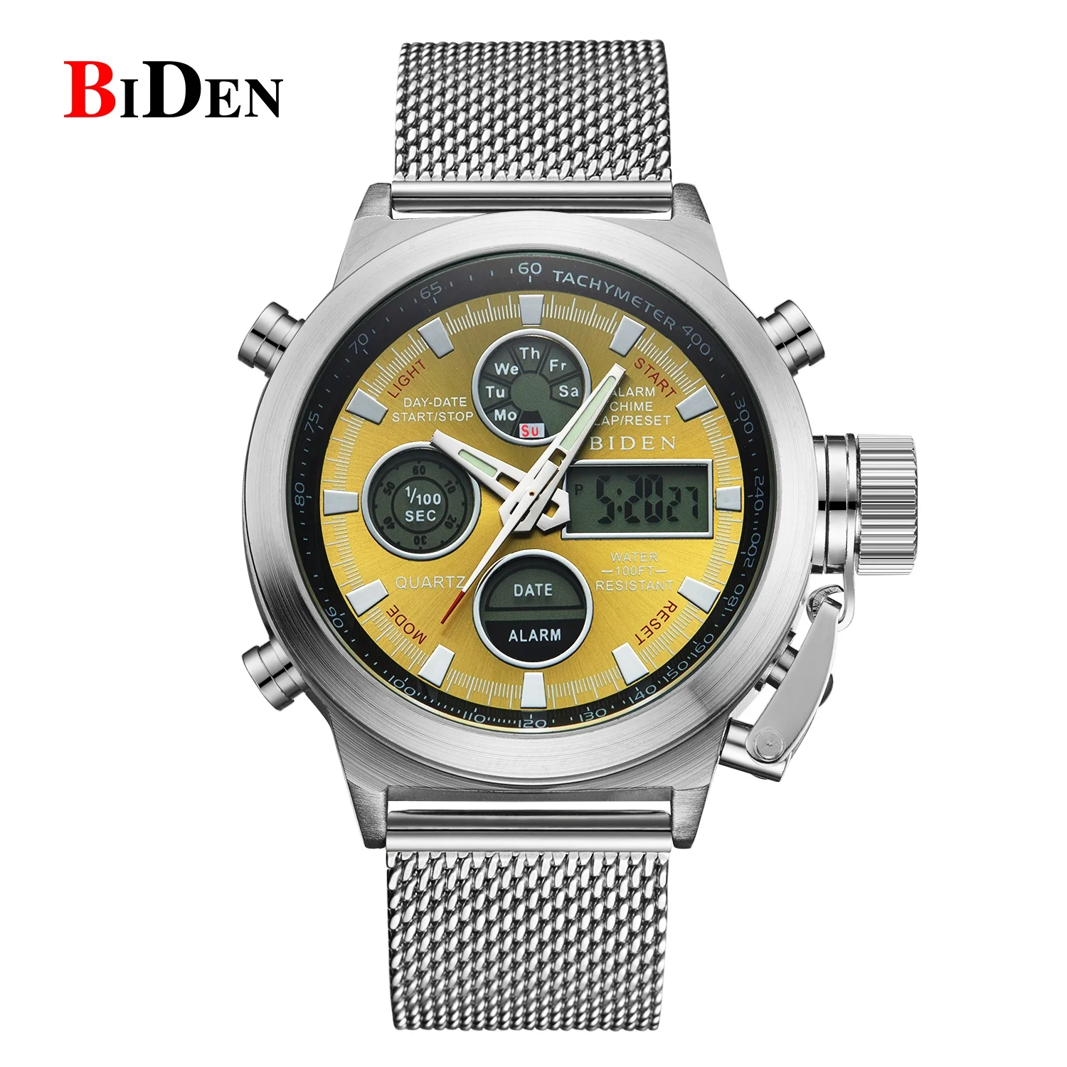 

BIDEN Business Men Watches Waterproof Sport Watch Stainless Steel Digital Wristwatches Clock Relogio Masculino Erkek Kol Saati