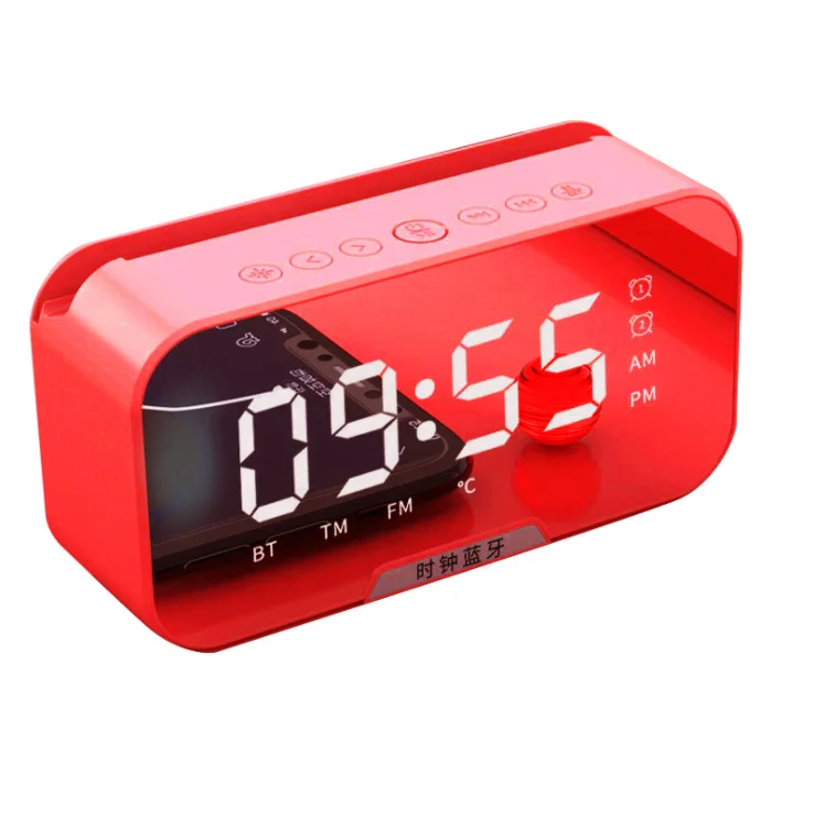 

Amazon Best Seller Clock Bt Home Theatre Speakers Makeup Mirror Alarm Clock Portable Bt Speaker With Lcd Led High Quality