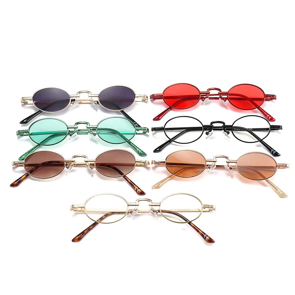 

Multi-color Frame Men Women Metal Frame Uv400 Sun Glasses Small Size Fashion Glasses 2022 Sunglasses