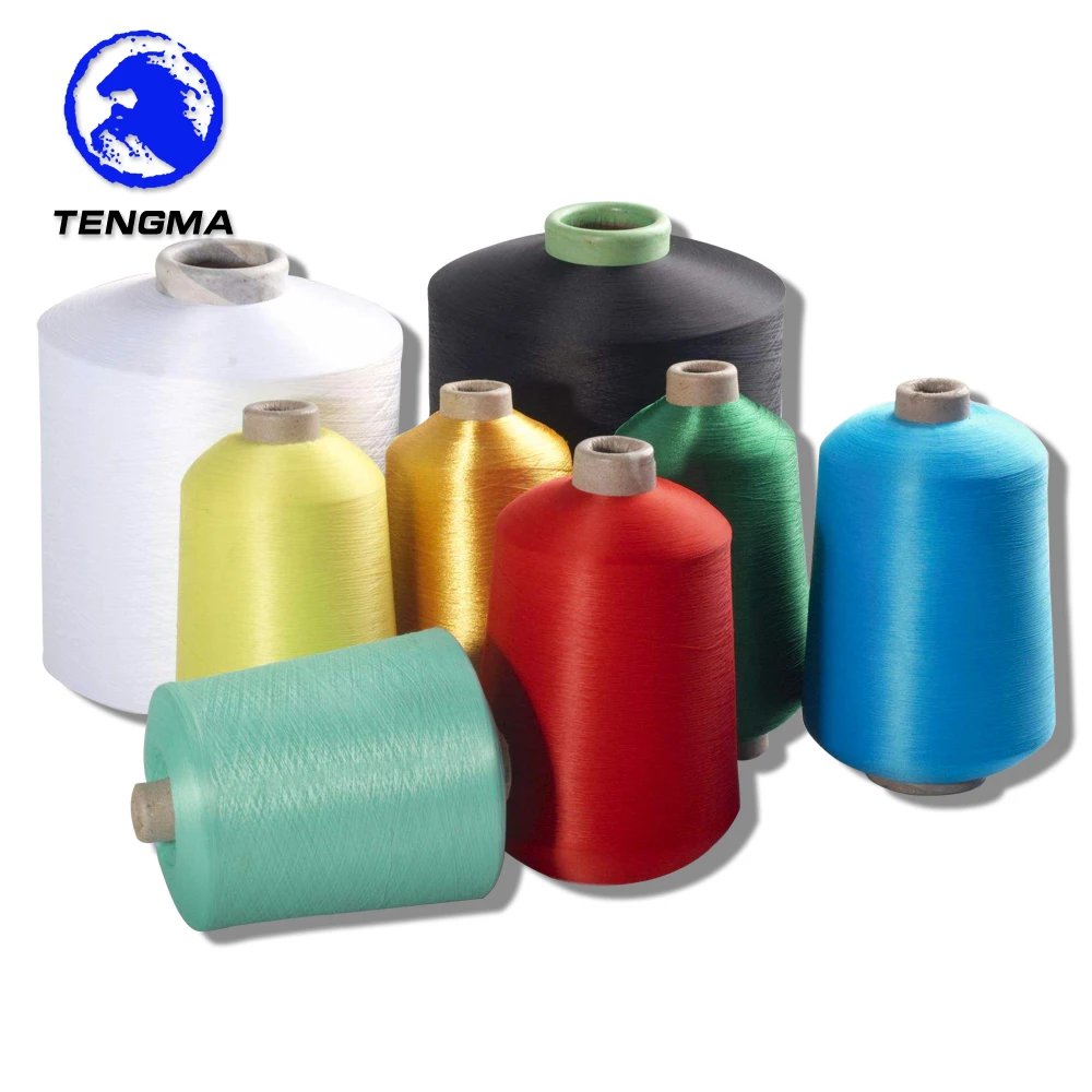 
China factory price stock lot top grade polyester dty color yarn 