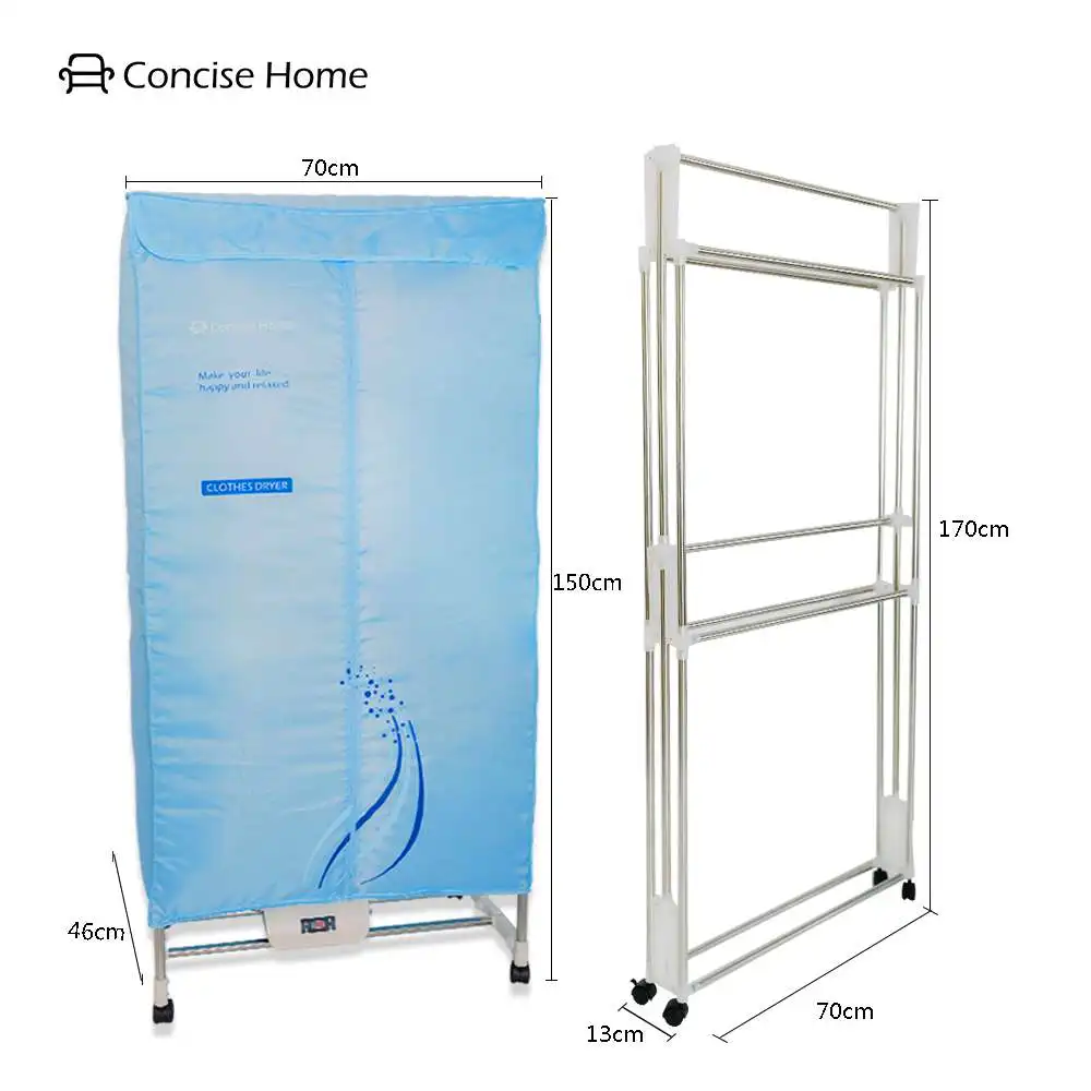 Concise Home Portable Electric Clothes Dryer 1000W Large Capacity 10kg Double layer Stainless Steel Travel Mini dryer