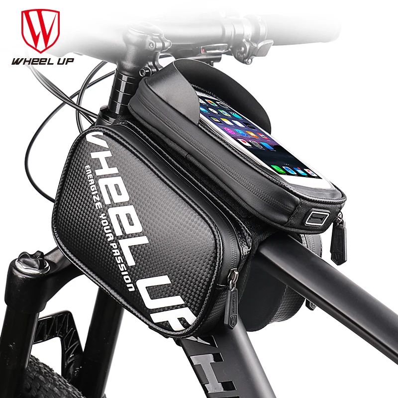 

Wheelup Tube Bike Phone Bag Bike Front Frame Bag Touch Screen Cell Phone Holder Bike Bag