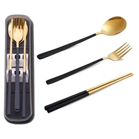 

stainless steel portable travel cutlery set with box