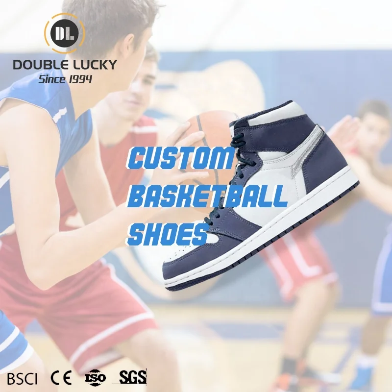 

Double Lucky Zapatos De Hombre Shoes Manufacture High Top Wholesale Fashion Sneakers Wear-resisting Mens Basketball Shoes, As shown in the picture