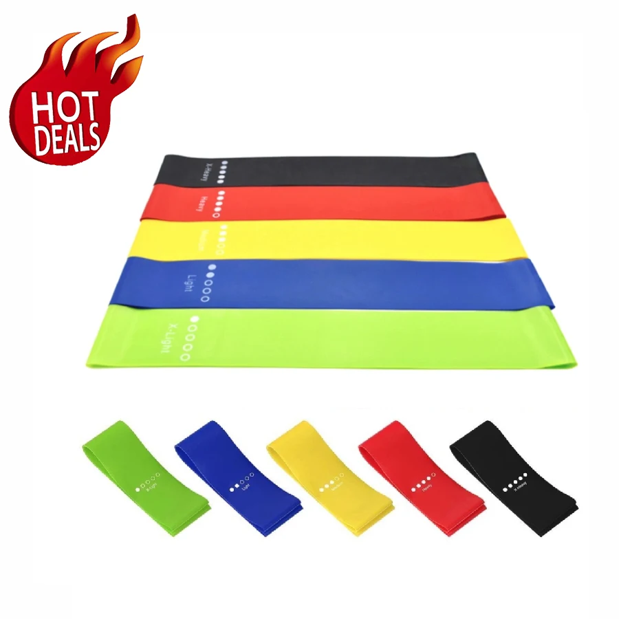 

Low Price custom logo printed make your own exercise fitness long fabric resistance bands set wholesale, Green / blue /yellow / red / black