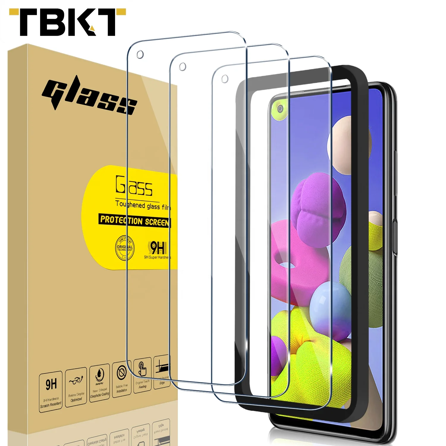 

Anti shock Screen Protector Tempered Glass for Samsung A41 Anti-Scratch