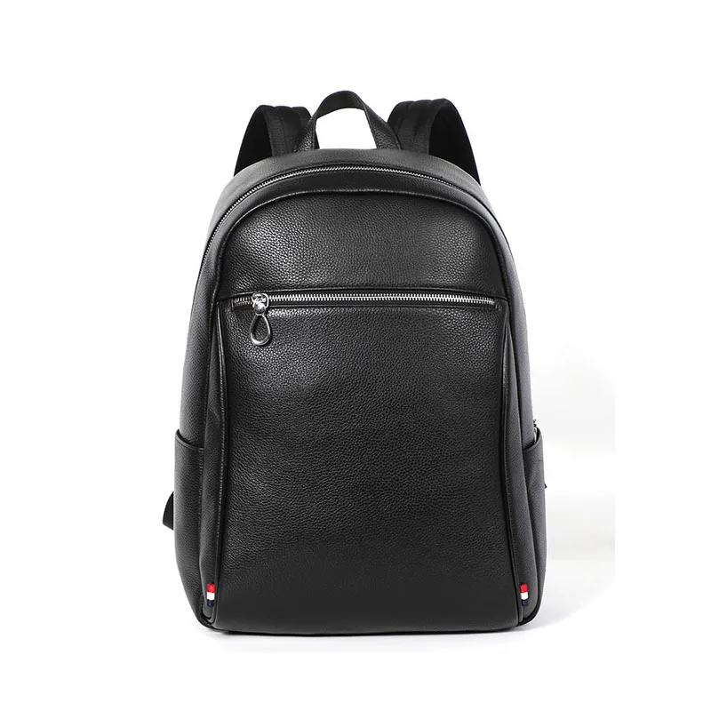 

High Grade Business Genuine Leather Backpack Antitheft Waterproof Backpacks Laptop Real Leather Backpack Men, Black