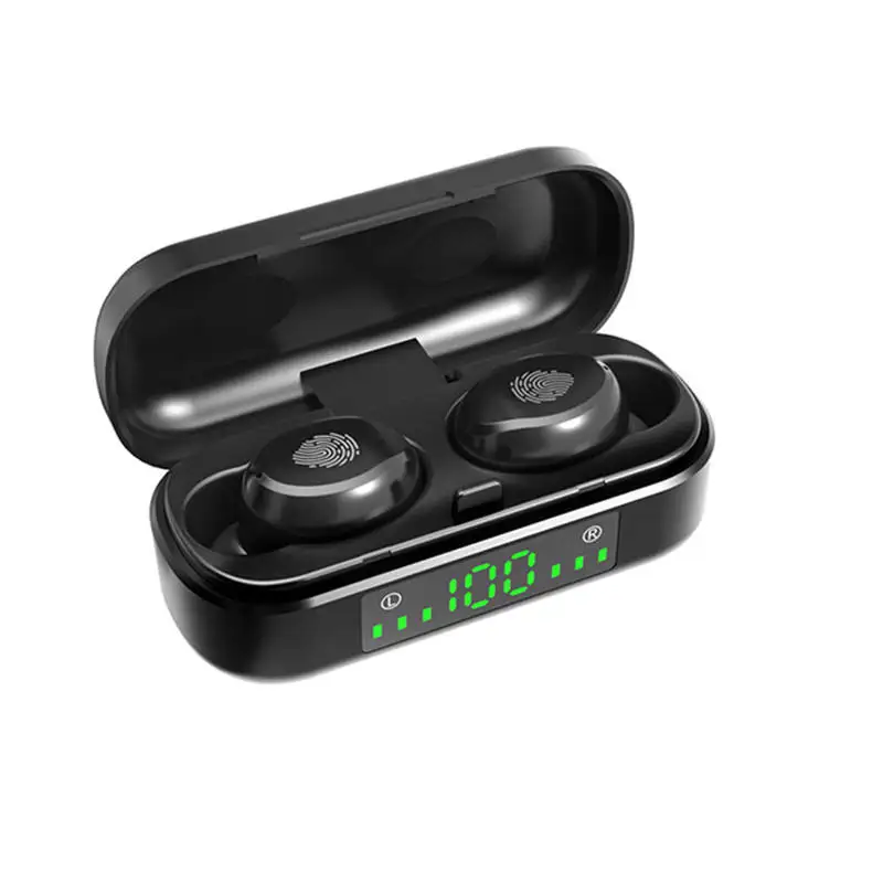 

2020 High quality V8 TWS Bluetoth 5.0 Headset Noise Cancelling in ear Wireless Headphones Earphone Earbuds, Black