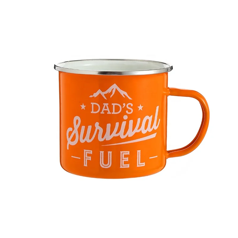 

Wholesale Custom Logo Metal Enamel Camping Mug Professional Wholesale metal white Enamel cheaper cup mug for promotion, Customers' requirement
