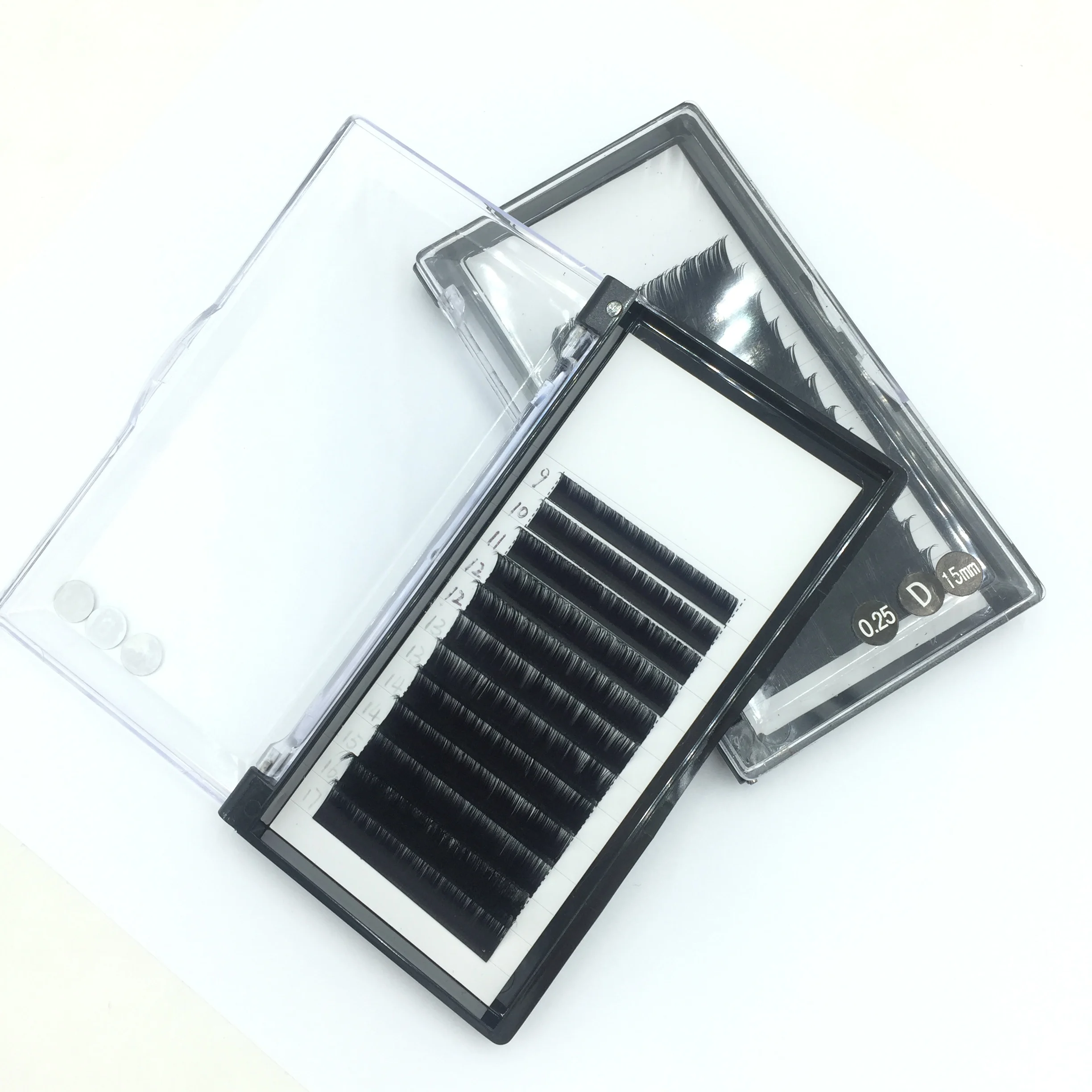 

Wholesale OEM volume best selling lashes classic eyelash extension private labels individual eyelashes, Black