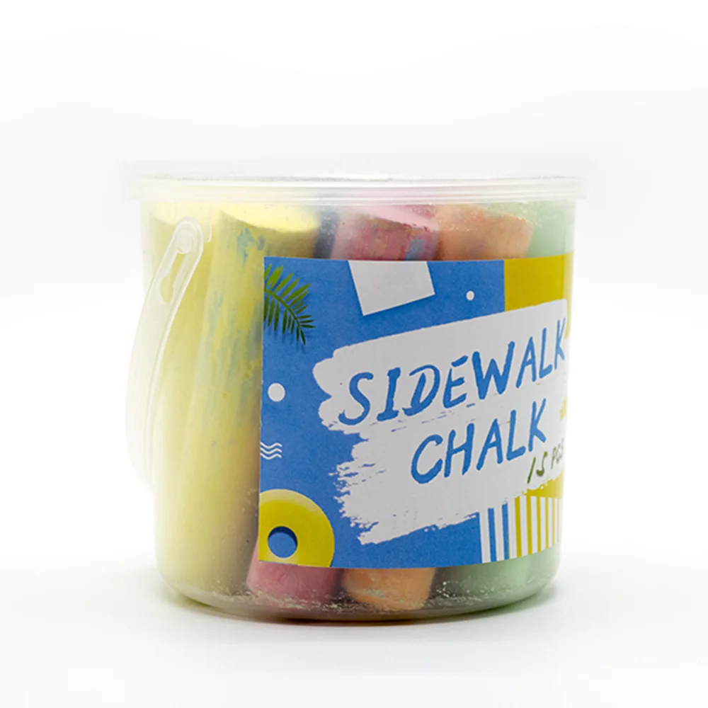 
15 Pcs Barreled Big Sidewalk Chalk For Kids 