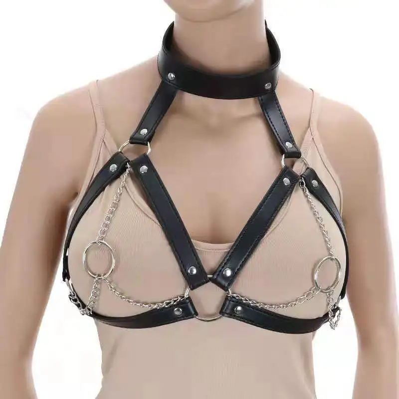 

Women Sexy Leather Harness chains for love Belt Chain Body Bondage Chains bound sexy lingerie bdsm lingerie Sexy Accessories, Picture shows