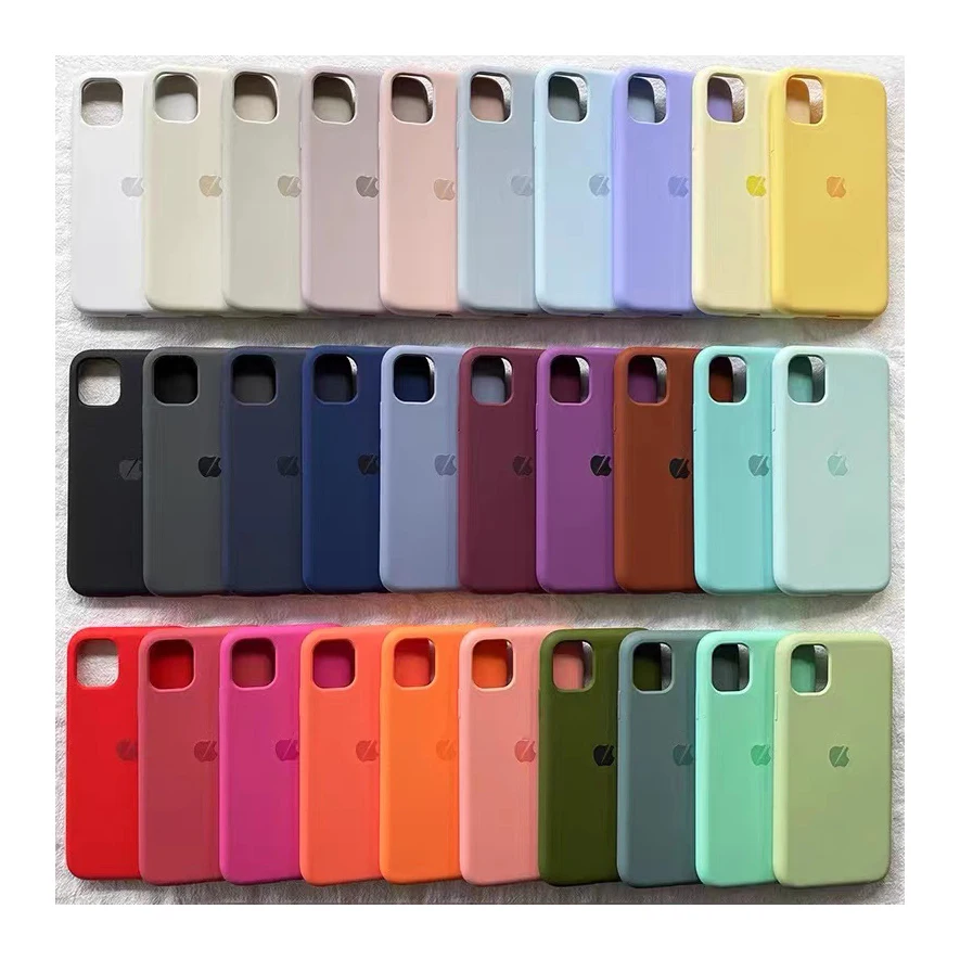 

High Quality Original Soft Liquid Silicone Rubber For Apple Iphone 13 Pro Max Phone Case TPU Mobile Phone 12 Cover With Logo Bag, Design pictures in any color