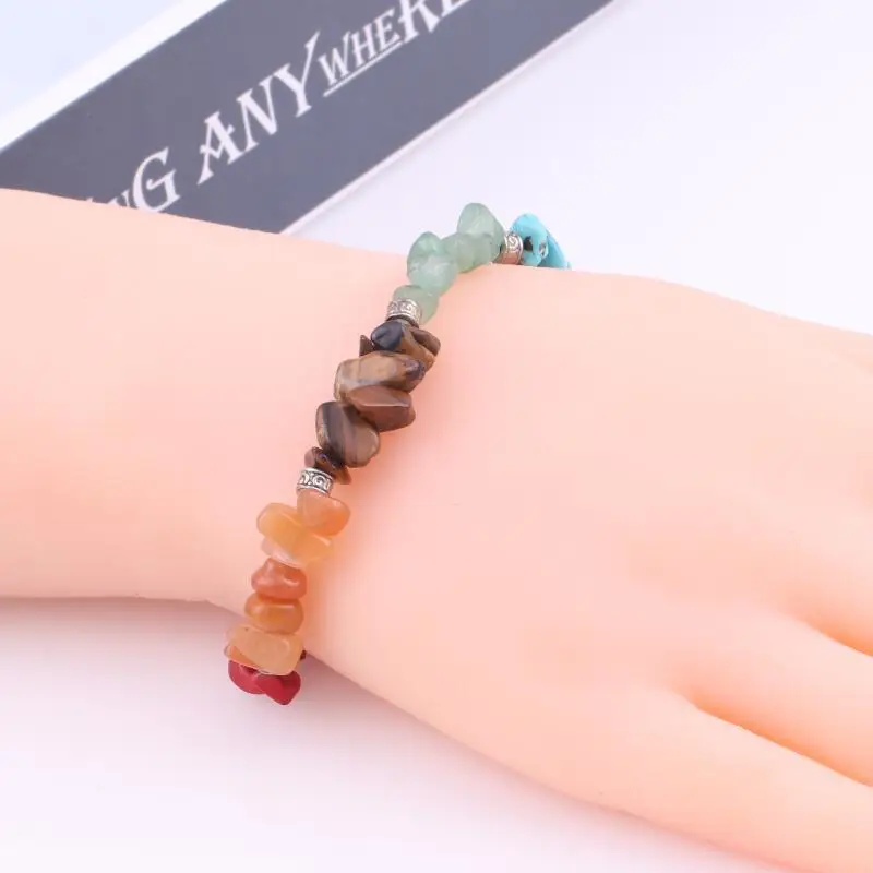 

hot selling real natural stone jewelry gemstone healing crystal bracelet for women, As pic