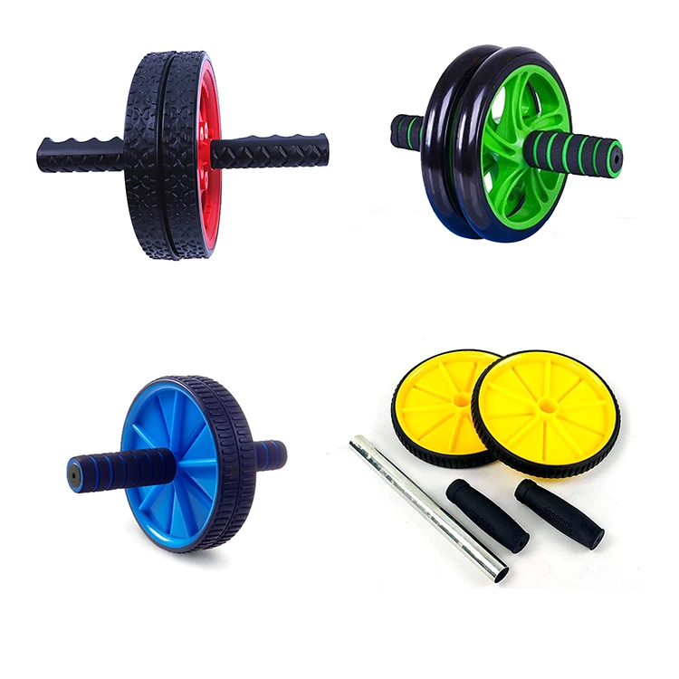 

wholesale abdominal exerciser Yoga wheel fitness accessories roller wheel abdominal wheel, Blue