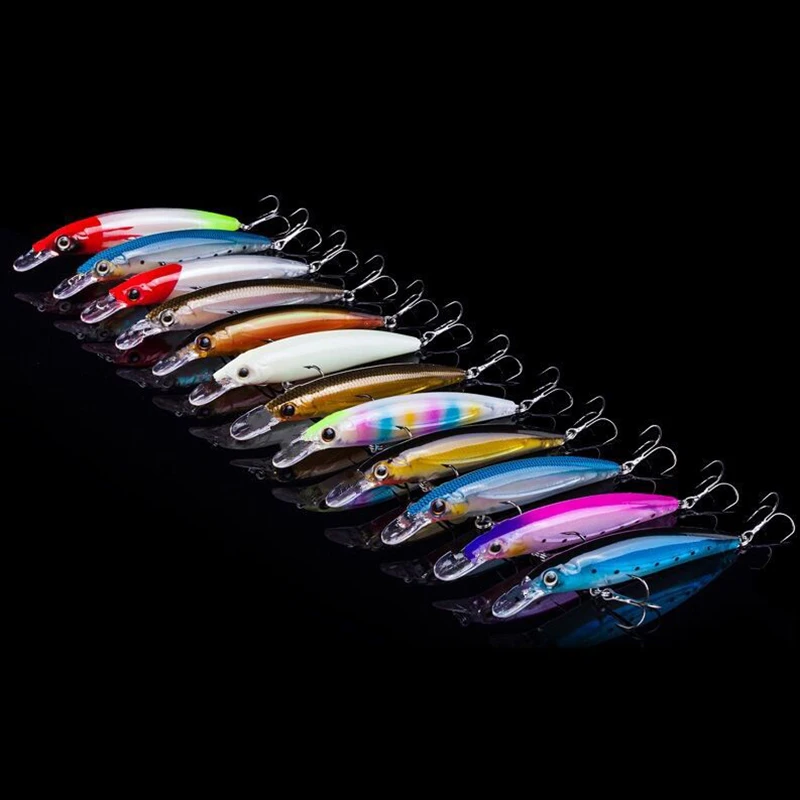 

Fishing Lures Hard 80mm 5.5g 110mm 14g Minnow Baits Life-Like Swimbait Fishing Lures Minnow Hard Lure Bass Trout Baits, 12 colors