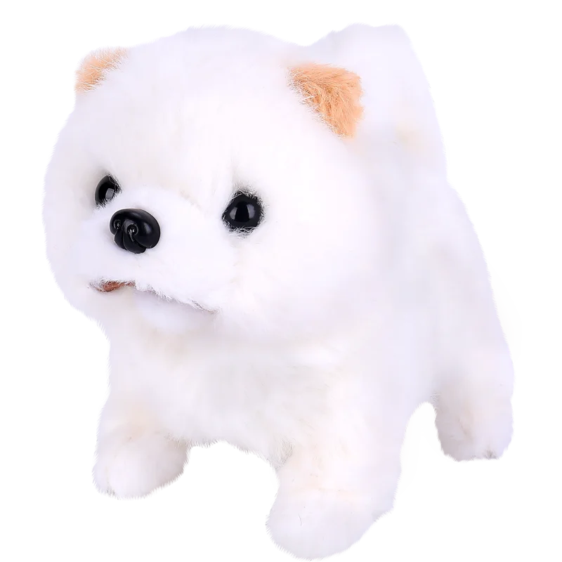 walking plush dog