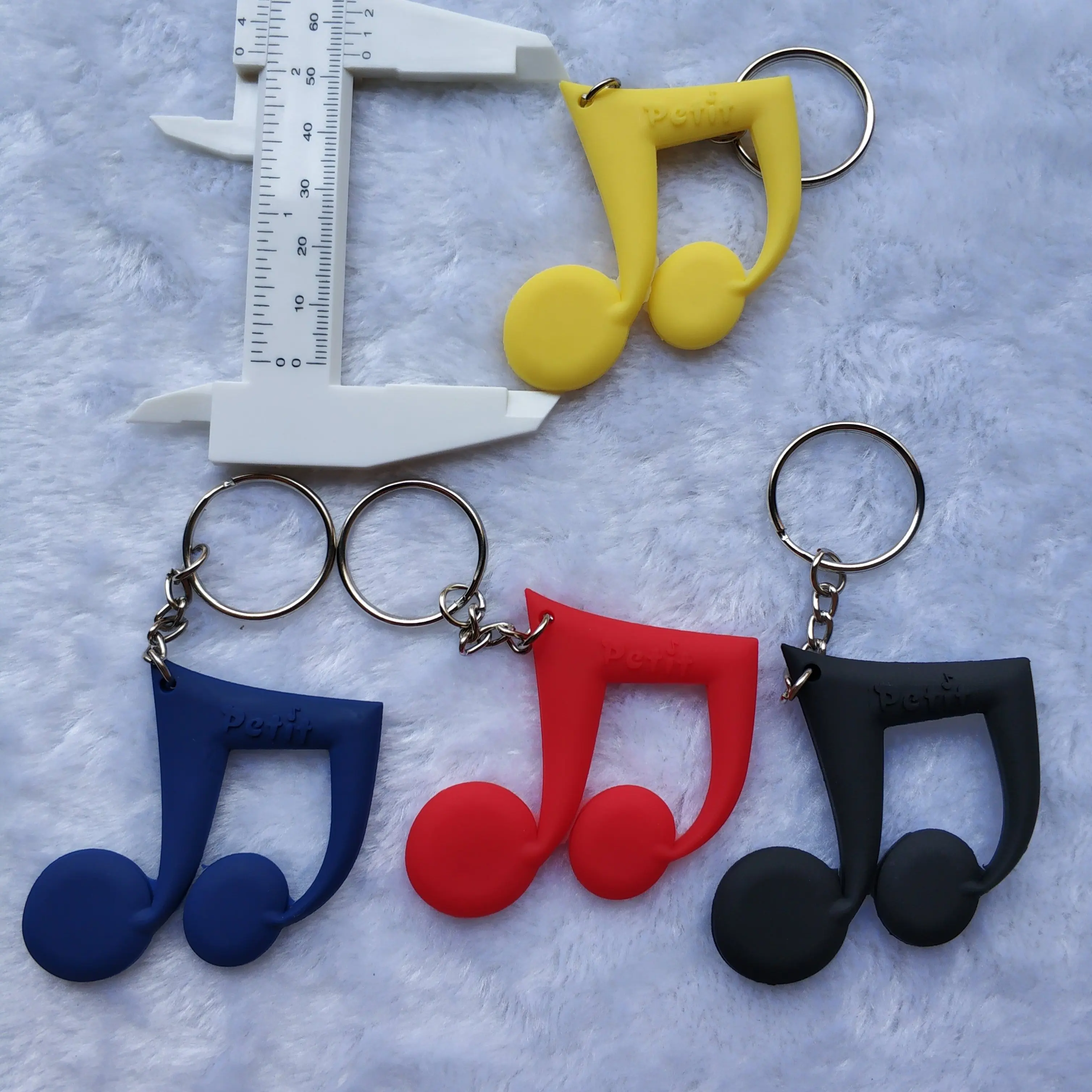 Factory Wholesale Music Note Keychain,Rubber Music Symbol Keychain