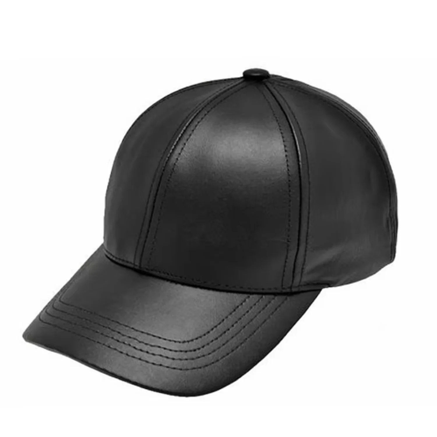 Custom 6 Panel Caps PU Leather Baseball Cap Personalized Logo Fabric Craft Adjustable Unisex Hats for Outdoor Golf Streetwear