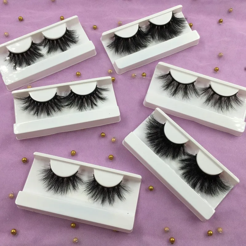 

25MM Eyelashes Wholesale Price Real Mink Lashes with Free Eyelash Packaging, Black, other colors are accepted