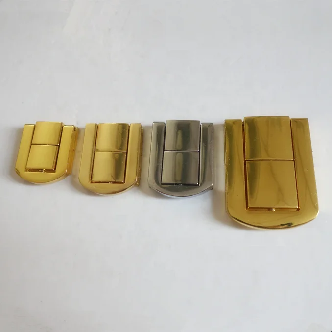 

Yunbo Factory Customized Wholesale Metal Jewelry Wooden box lock latch for gift box, Shiny gold