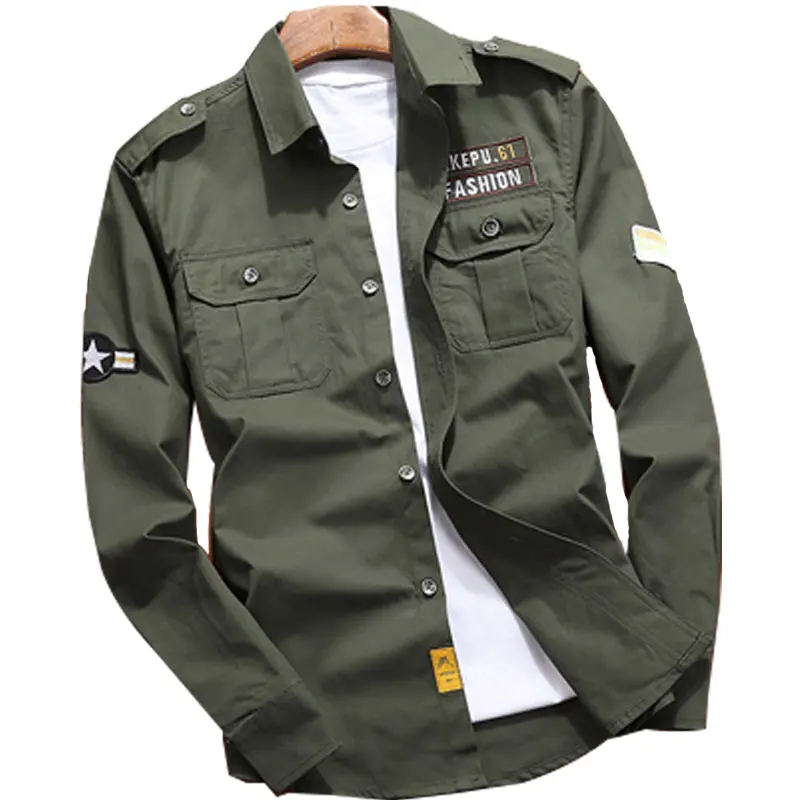 Venta al por mayor camisa verde militar Compre online los verde militar | Camisas verdes militar, Camisa verde, Ropa