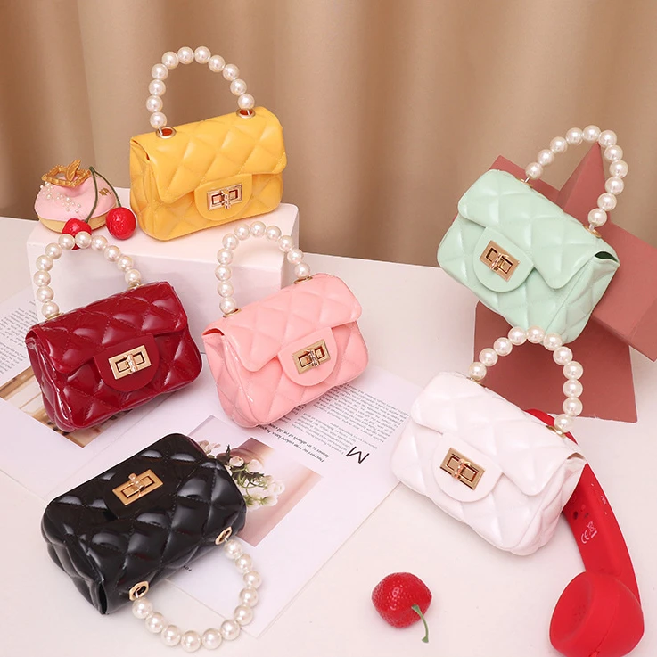 

2021 Summer Jelly Bag Fashion waterproof Colorful PVC Mini handbags Kids Wholesale Small Crossbody bag for girl jelly purses