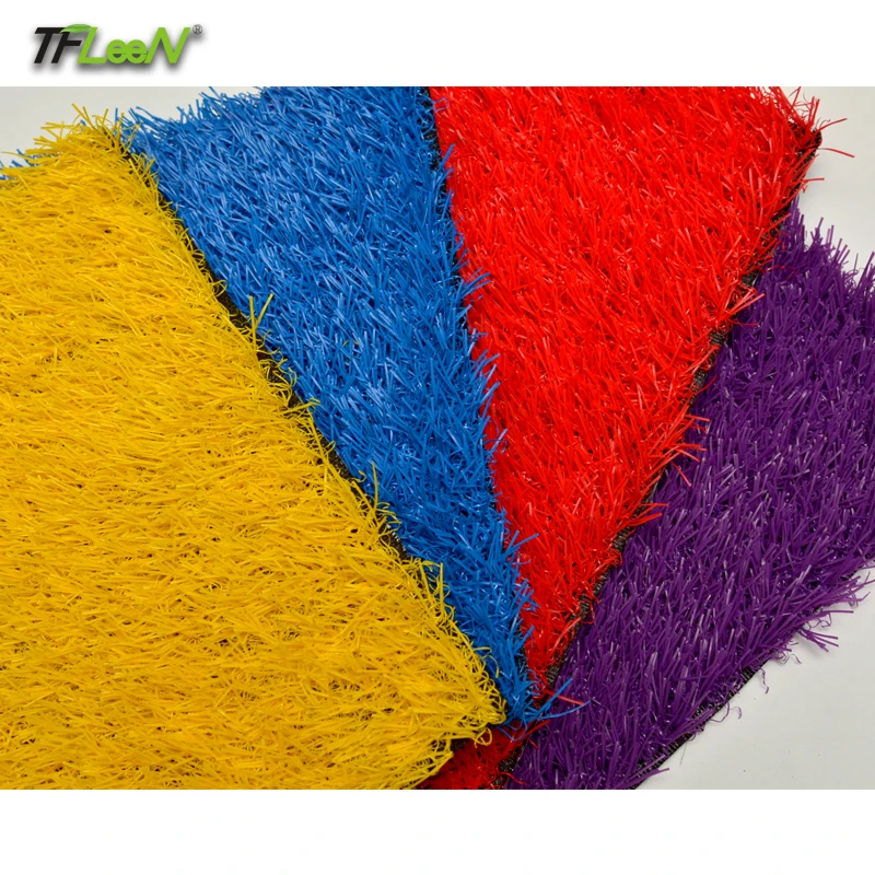 

colored artificial grass syntetize grass biodegradable grass seed mat home decor luxury rug yarn