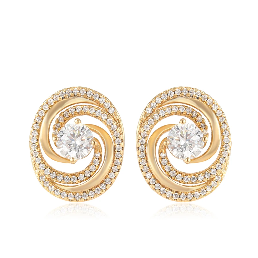 

81085 Xuping fashion jewelry gold plated flower wholesale stud earrings for women
