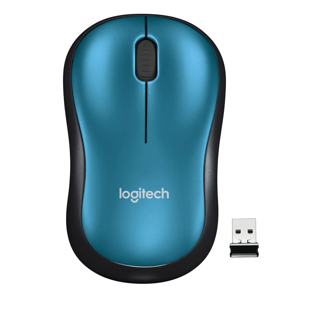 

New Functions Logitech M185 2.4GHz 3-keys 1000DPI Wireless Optical Mouse, Black,blue,red