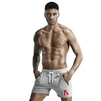 

wholesale 100% Cotton Sweat Gym Sports Shorts Men Plain Black Student Workout Athletic Sport Short for men Summer Fashion