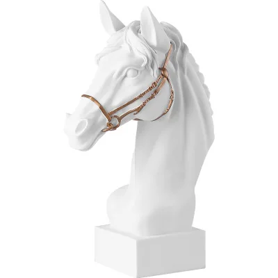 

Home decor accessories Horse Head sculpture for home decor Creative home decoration accessories, White