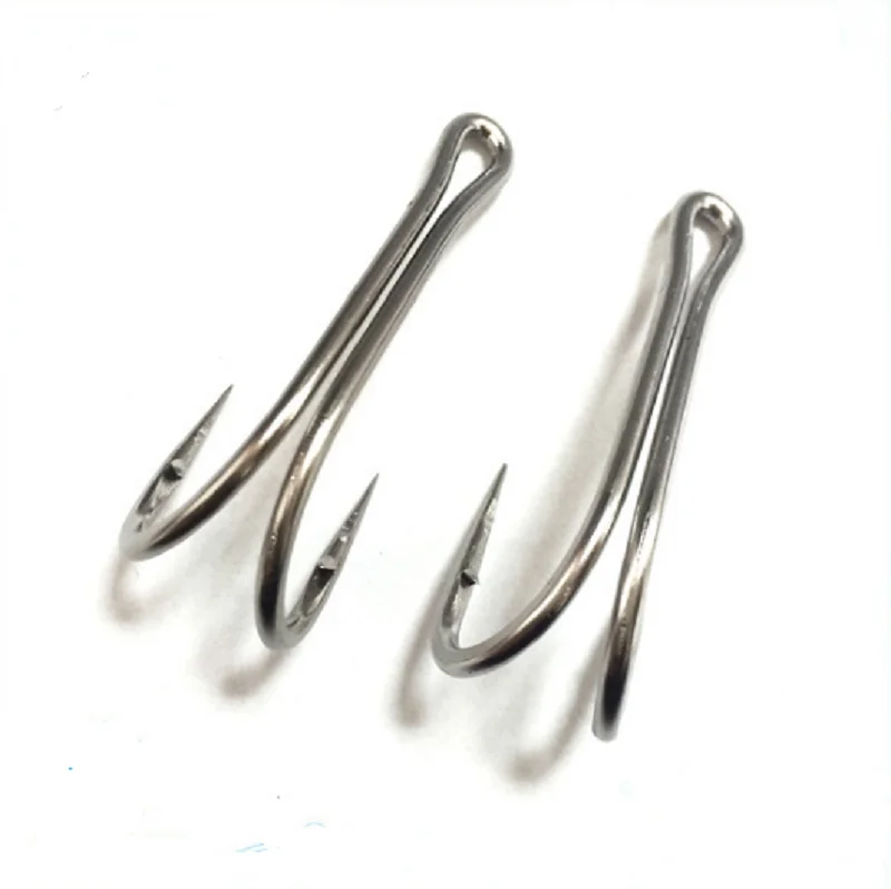 

Wholesale Duple Fish Hooks Big Sizes Super Strong Sea Saltwater Stainless Steel Fishing Tuna Double Fishing Hook, Original