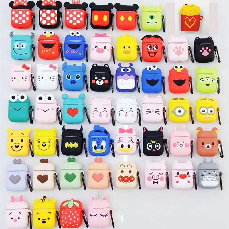 

Wholesale 3D Cartoon Luxury Designer Custom Cute Kawaii Anime Silicone Protect Cover Keychain For Airpod Case