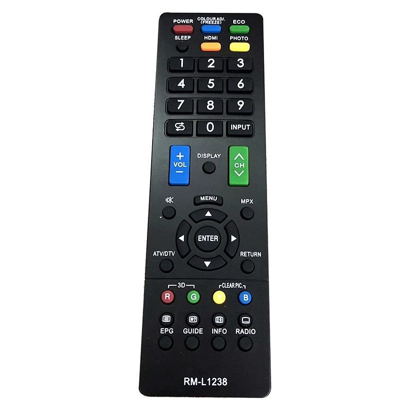 

Remote Control For SHARP TV/LED/LCD Replacement RM-L1238, Black