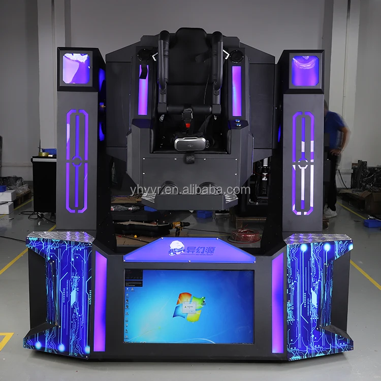 

9d vr cinema supplier virtual reality simulator movie theater for vr attraction park, Blue white