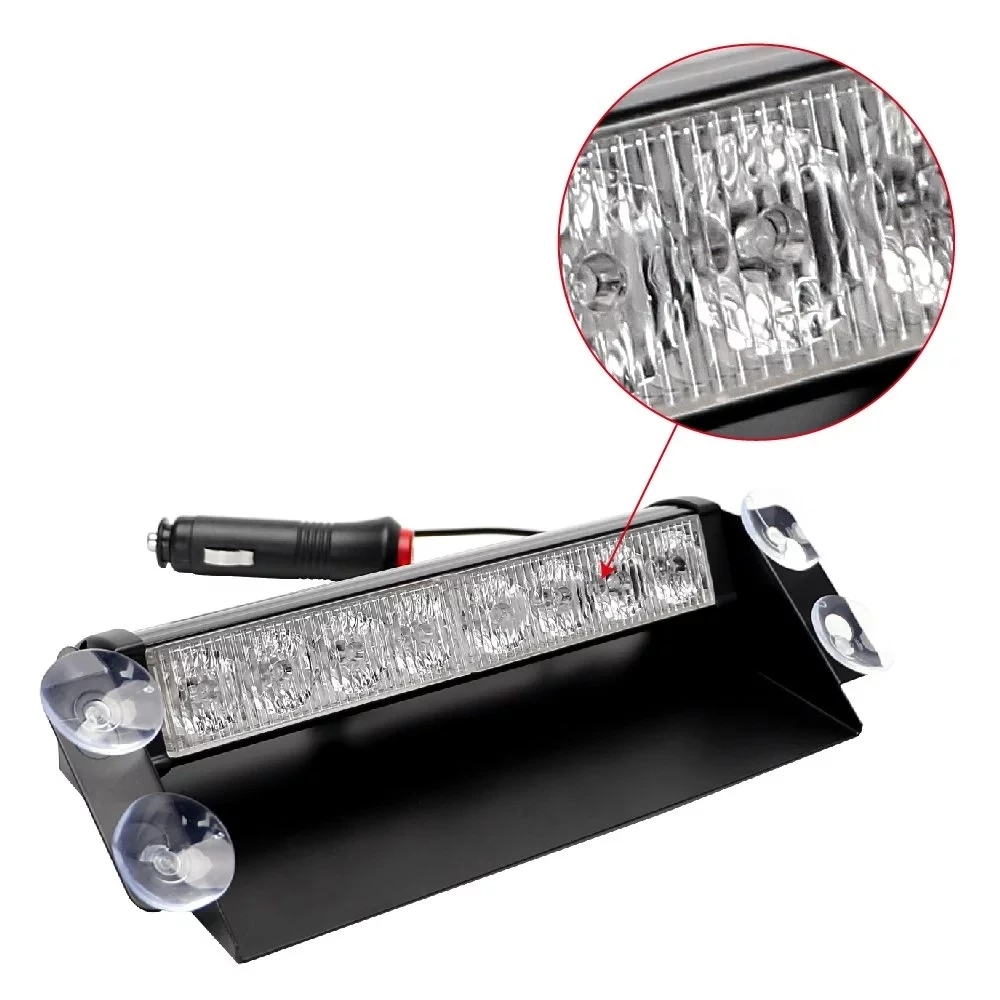 

8 LED Emergency Strobe Light 3 Flash Mode 12V Car Truck Dashboard Warning Flashing Lights Bar Vehicle safety signal lamp