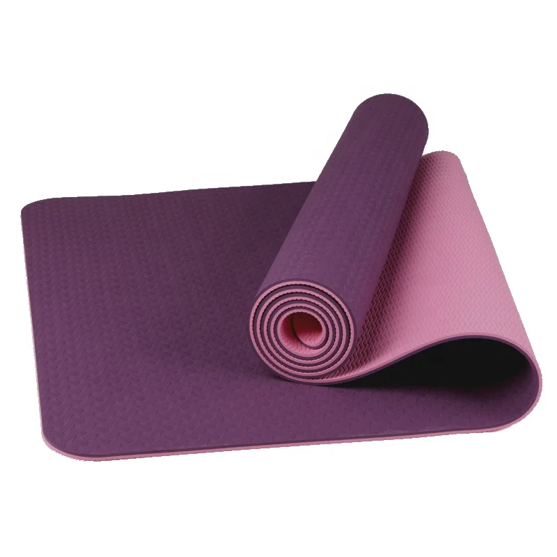 

Hot Sale Double Layer 6mm High Density Waterproof Eco Friendly Yoga Mat, Custom Anti Slip Gymnastics Exercise TPE Yoga Mat, Customized