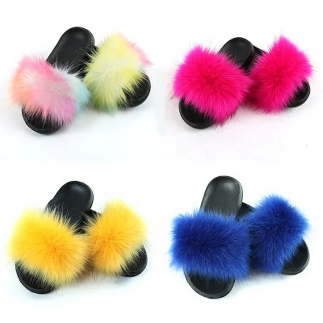 

Flat Shoes Women Platform Home Baboosh Plush Furry Slippers EVA Unisex Picture Mesh Fur,outdoor Slippers Imitation Fox Fur