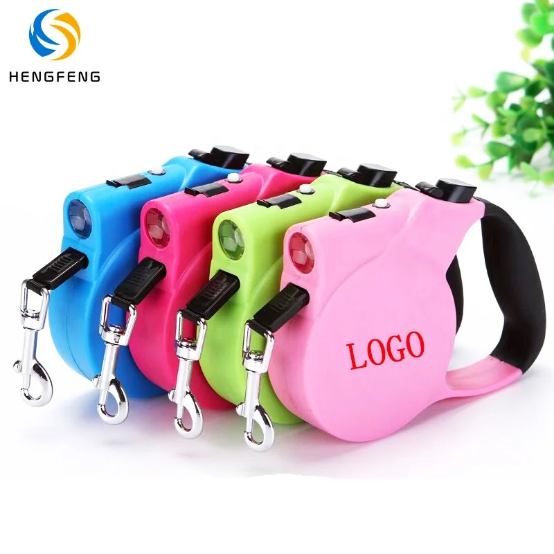 

Wholesale LED auto retractable battery with lighted lighting smart pet leash dog leashes dog stretch leash, Picture show or customized color