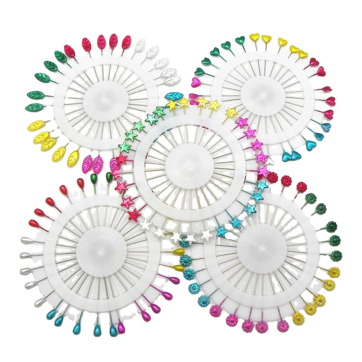 

Wholesale pearlized pins, heart shape pearl head quilting pins for sewing, Colorful