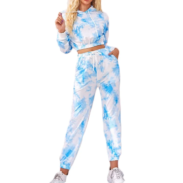 

Tie Dye Sweatpants & Hoodie Women Tracksuit Joggers Suits Sweatsuit Set