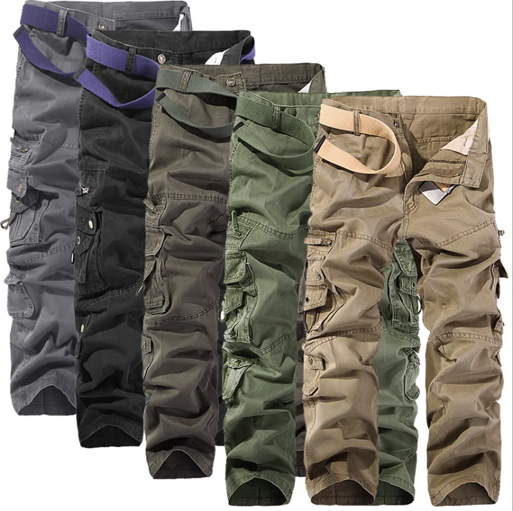 

Wholesale Multi Pockets men cargo pants Military Style Rip Stop Cargo Pants Tactical Combat Training Overalls pants for men