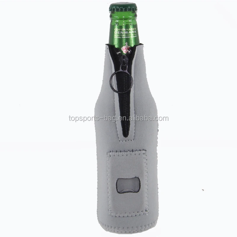 

Grey Male 330ml Drink Insulator Opener Neoprene Beer Bottle Cover Sleeve