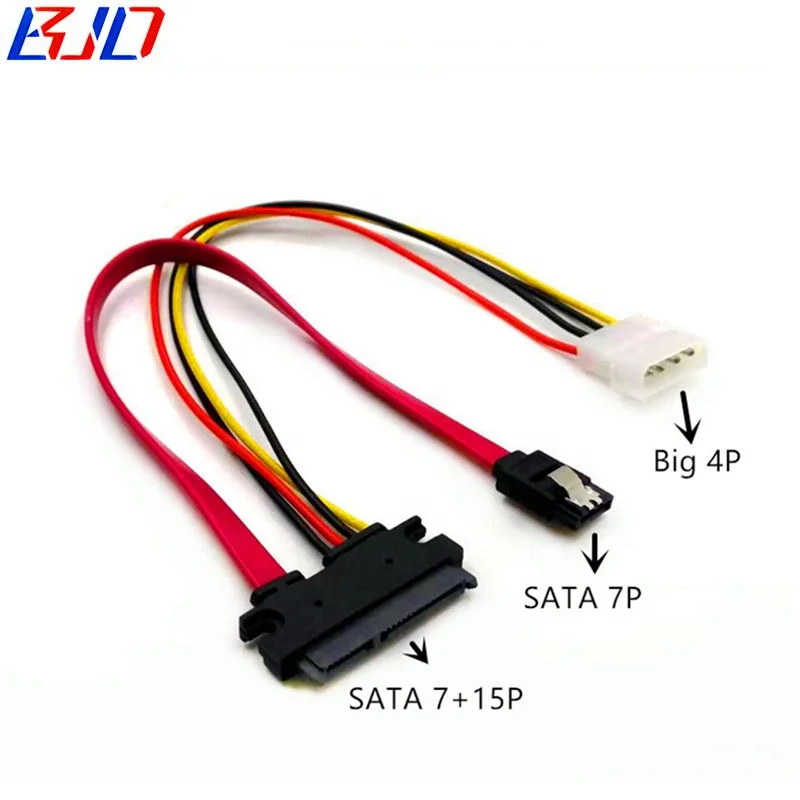 

7+15 22Pin Serial ATA SATA to Sata 3.0 7Pin+ IDE 4Pin Hard Drive Data Adapter Cable Factory Wholesale Price, As shown in the picture