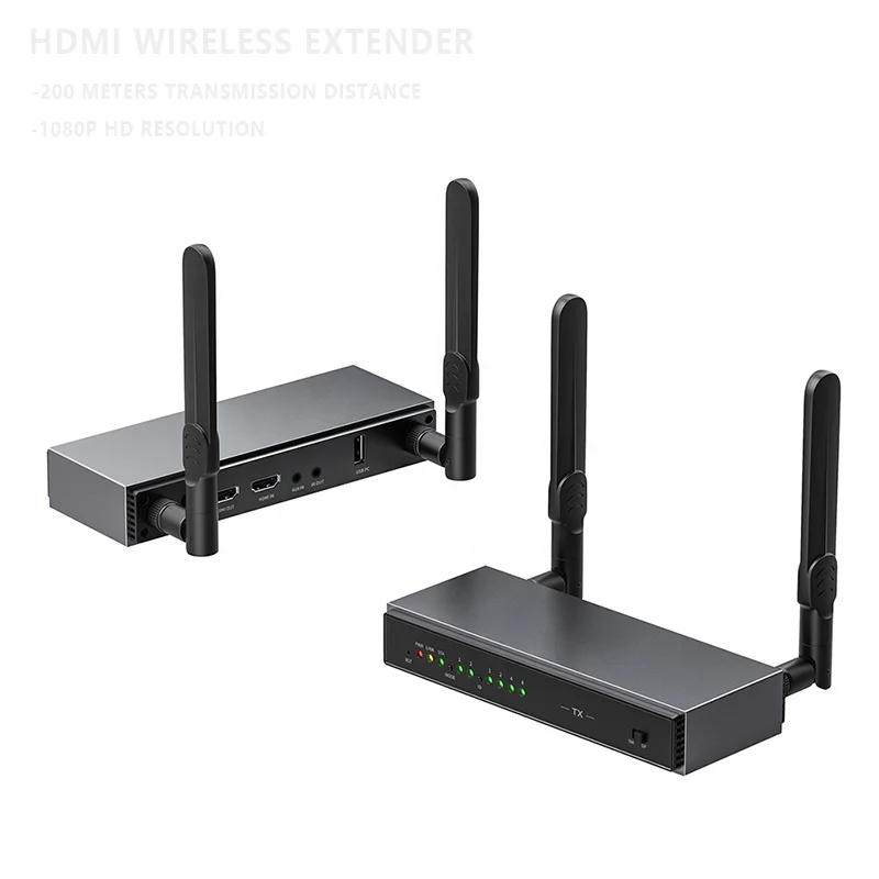 

SIBOLAN Wireless HD Video Transmitter and Receiver Box Video Graph Transfer RAM 1Gbit 200Meter Support 1080P@60hz