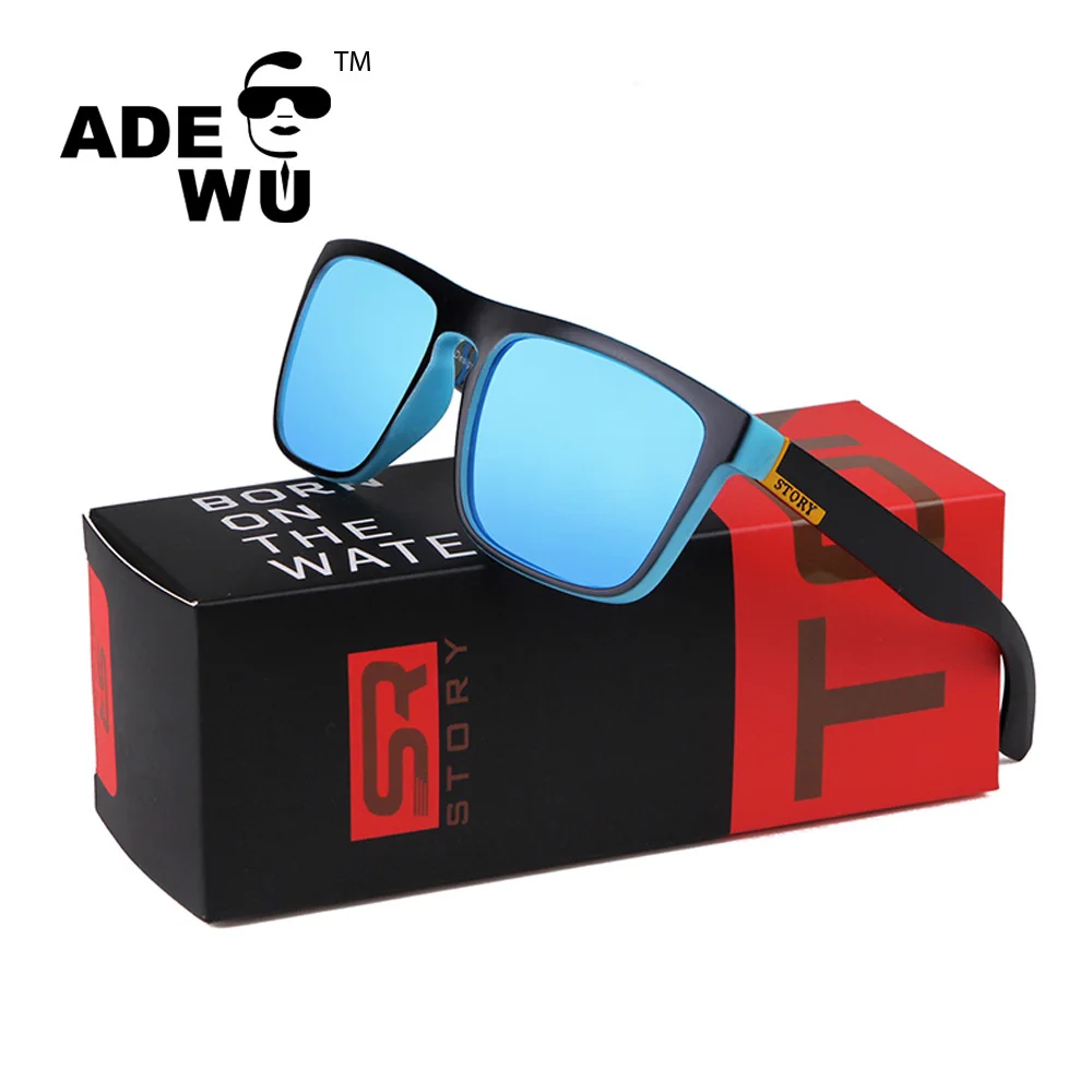 

ADE WU Most popular wholesale polarized sunglasses for men square tide sports sun glasses, As shown in figure