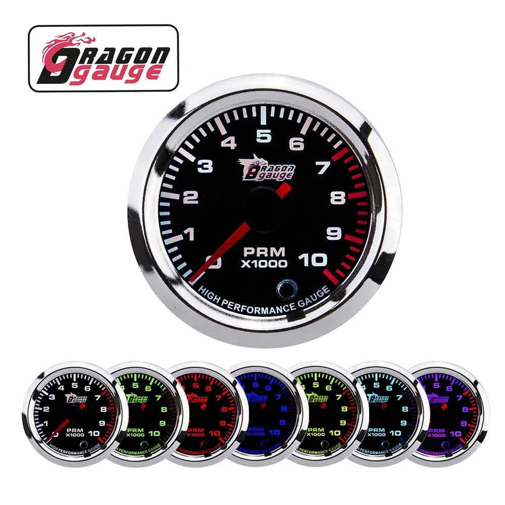 Dragon Gauge Acrylic Mirror 2 Inch 52mm 7 Color Car Modification